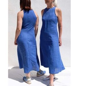 Elegant Blue Sleeveless Mini Dress